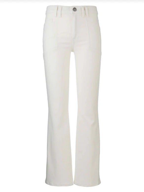 The Kelsey High Rise Crop Flare - Cream
