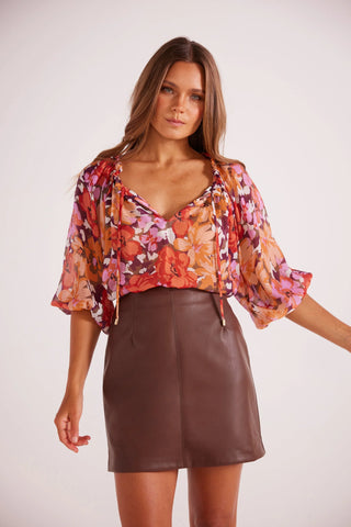 The Lani Pu Chocolate Mini Skirt