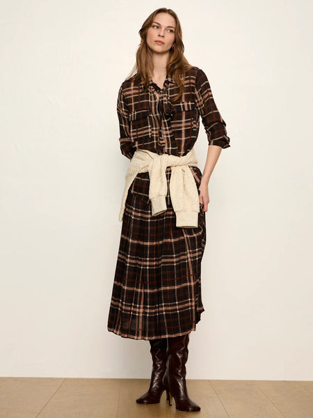 The Meet In Paris Tie Neck Blouse