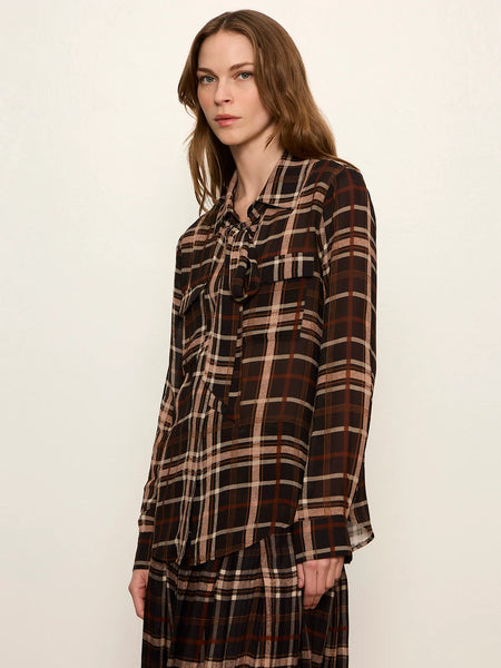 The Meet In Paris Tie Neck Blouse