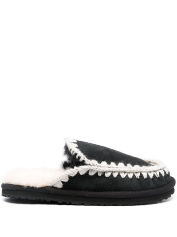 The Suede Shearling Slipper with Eskimo Stitch