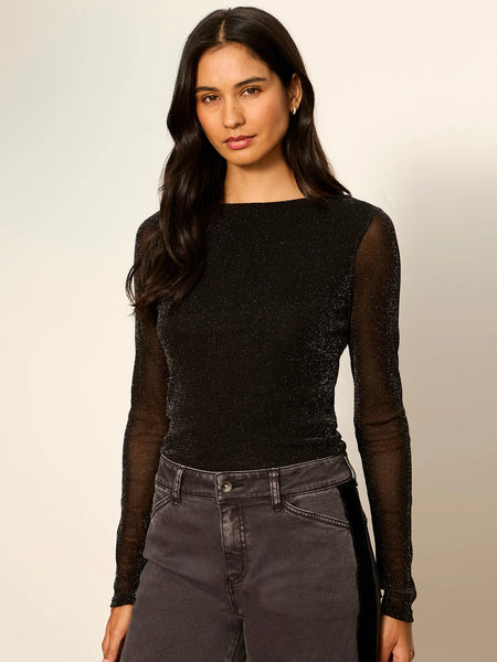 The Sparkle Boatneck Long Sleeve Tee