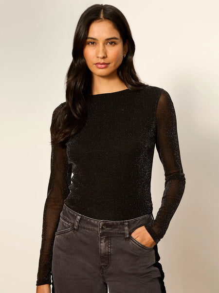 The Sparkle Boatneck Long Sleeve Tee