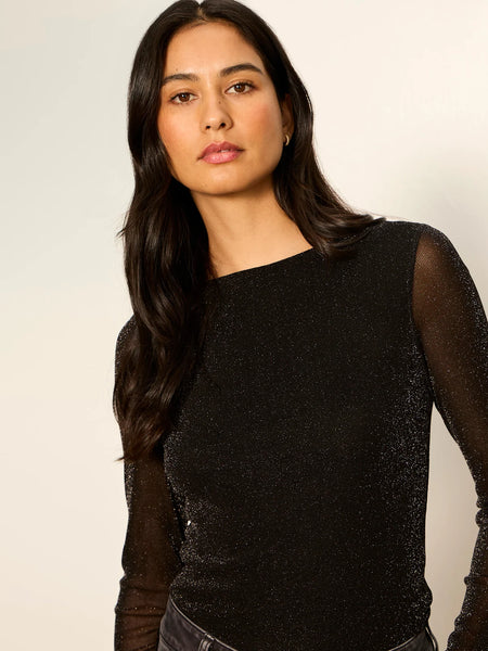 The Sparkle Boatneck Long Sleeve Tee