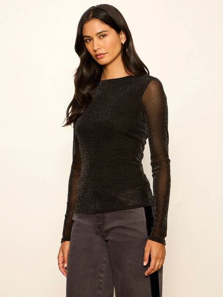 The Sparkle Boatneck Long Sleeve Tee
