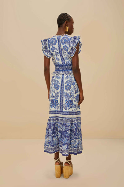 SHELL GARDEN OFF-WHITE MAXI DRESS