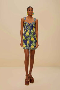 DELICATE PINEAPPLE NAVY BLUE SLEEVELESS LACING MIN