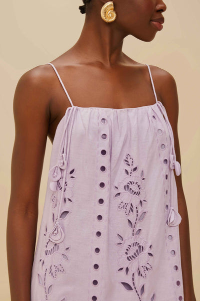 LILAC RICHELIEU SLEEVELESS MAXI DRESS