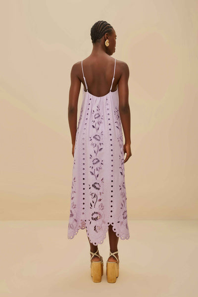 LILAC RICHELIEU SLEEVELESS MAXI DRESS