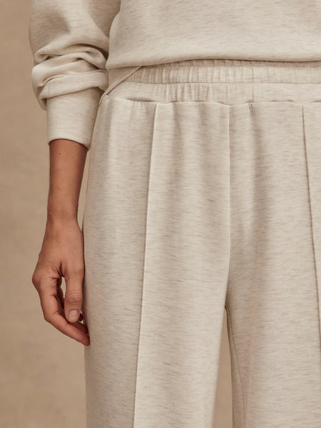 The Wide Leg Pant 30" - Ivory Marl