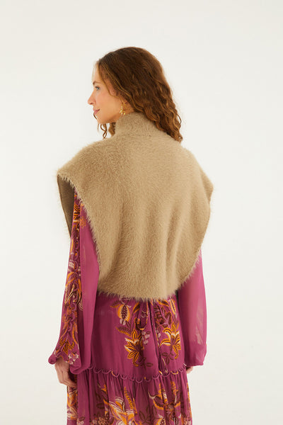 FUZZY CARAMEL VEST