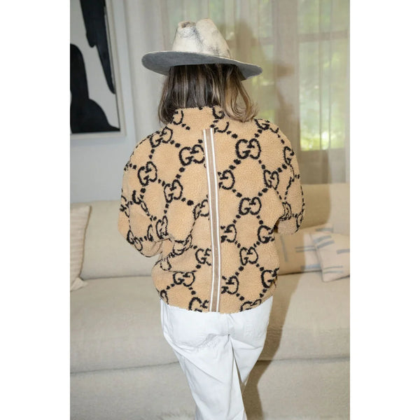 The Maru Bomber - Beige & Chocolate