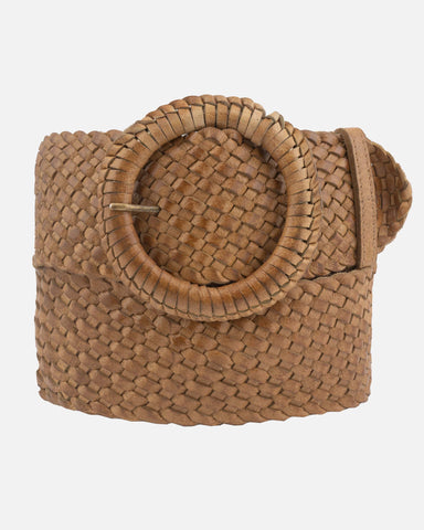The Farah | Wide Woven Leather Belt