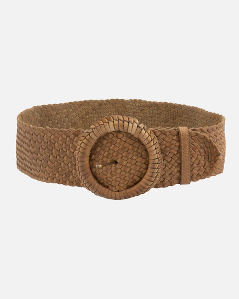 The Farah | Wide Woven Leather Belt