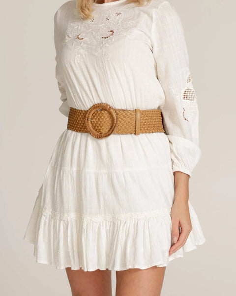 The Farah | Wide Woven Leather Belt