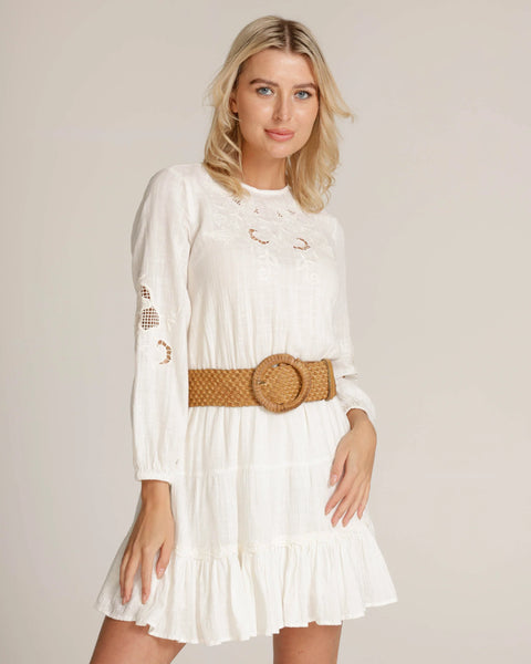 The Farah | Wide Woven Leather Belt
