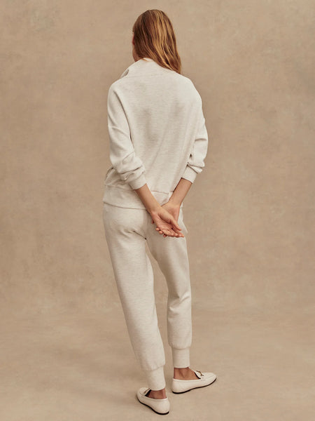 The Hawley Half Zip - Ivory Marl