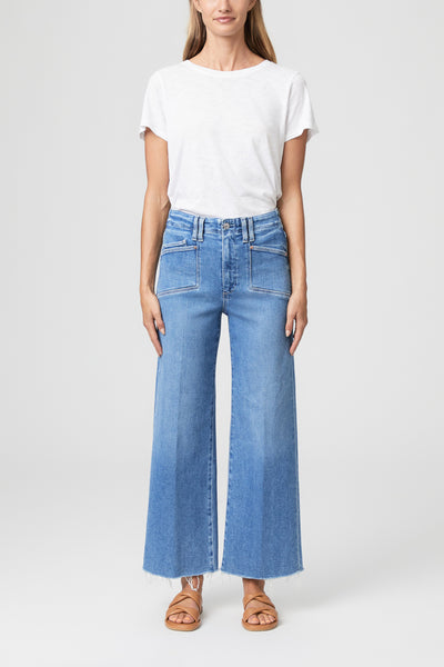 Anessa W/ Set In Pockets + Raw Hem - Sunnie Distressed
