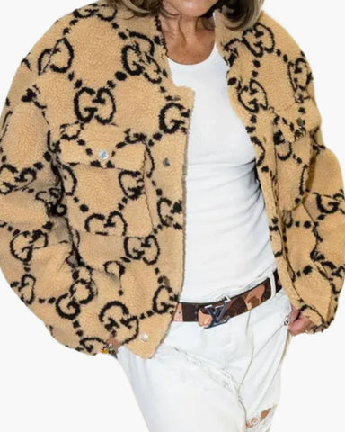 The Maru Bomber - Beige & Chocolate