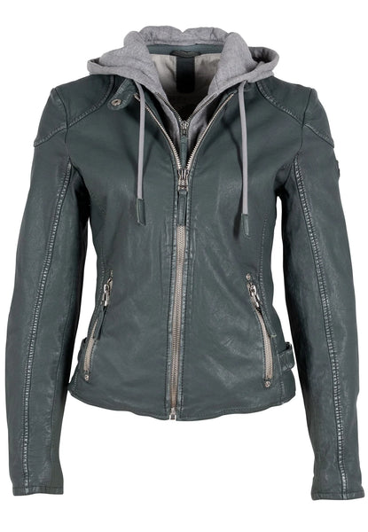 The Newport Hoodie Leather Jacket