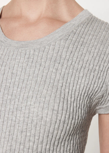 The Cashmere Cotton Pointelle L/S Crew