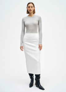 The Cashmere Cotton Pointelle L/S Crew