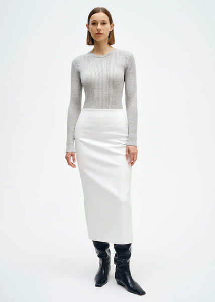 The Cashmere Cotton Pointelle L/S Crew