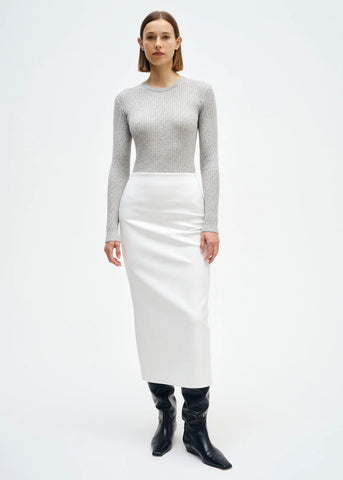 The Cashmere Cotton Pointelle L/S Crew