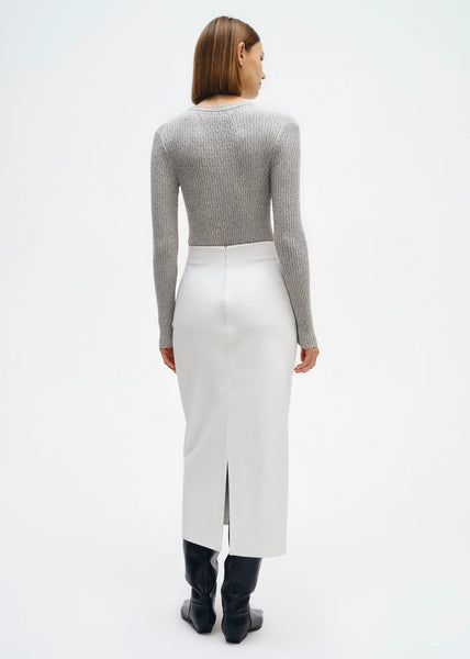 The Cashmere Cotton Pointelle L/S Crew