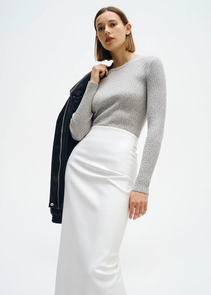 The Cashmere Cotton Pointelle L/S Crew