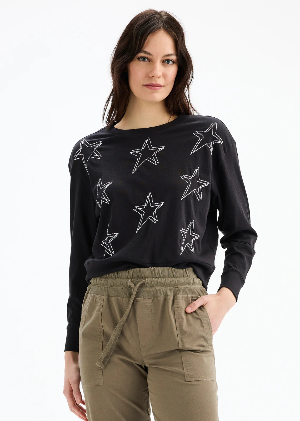 The Double Stars Embroidered Tee