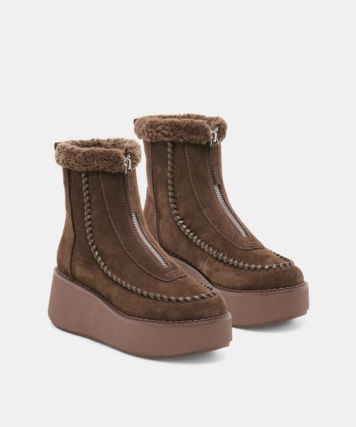 The Roben Boots Espresso Suede
