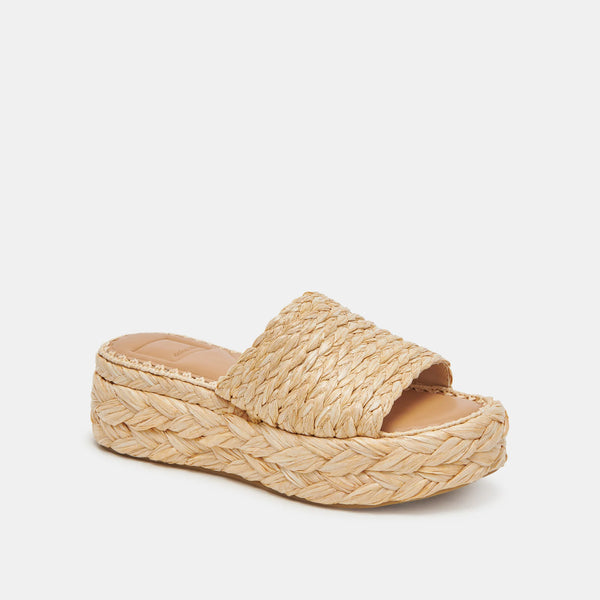 The Chavi Light Natural Raffia Sandals