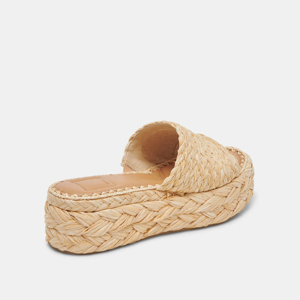 The Chavi Light Natural Raffia Sandals