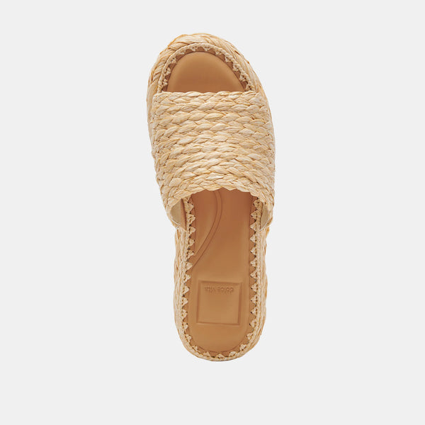 The Chavi Light Natural Raffia Sandals