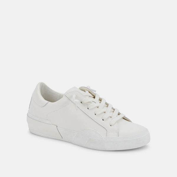 The Zina Clean White Leather Sneaker