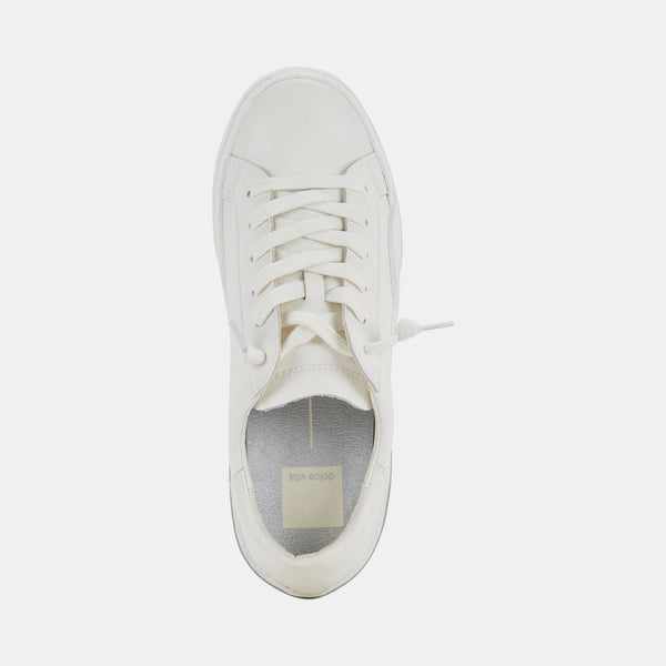 The Zina Clean White Leather Sneaker