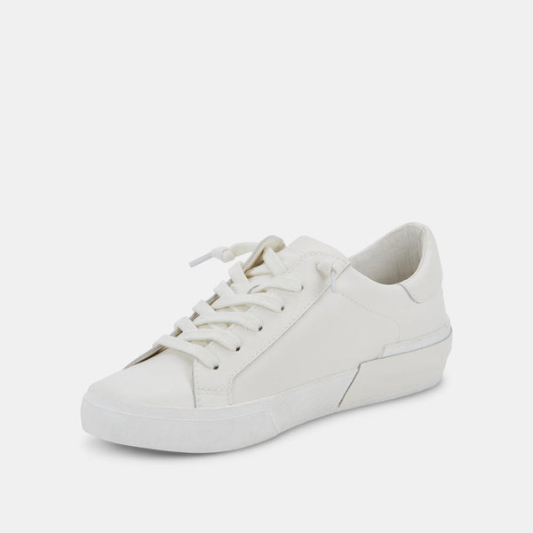 The Zina Clean White Leather Sneaker