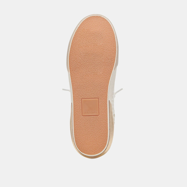 The Zina Sneakers Bone Gold Woven