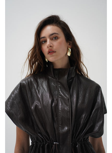 FAIRFAX SHORT SLEEVE LEATHER JACKET