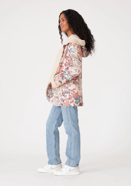 The Boho Chic Floral Sherpa Jacket