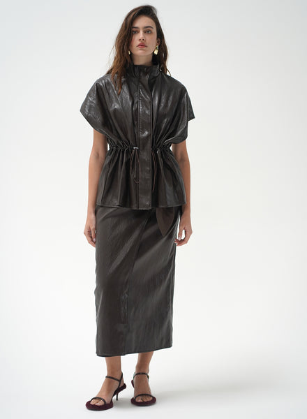 FAIRFAX SHORT SLEEVE LEATHER JACKET