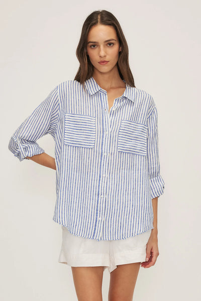 The Garcia Royal Striped Shirt