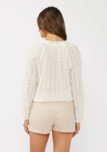 The Ella Embroidered Eyelet Blouse
