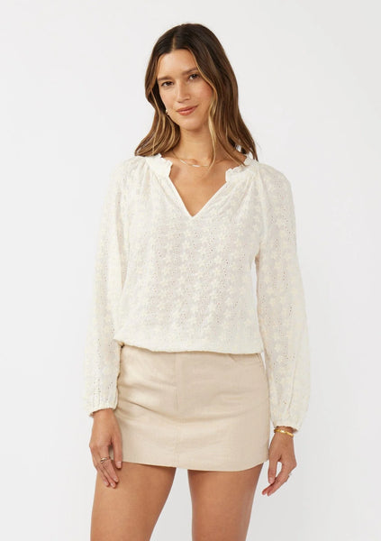 The Ella Embroidered Eyelet Blouse