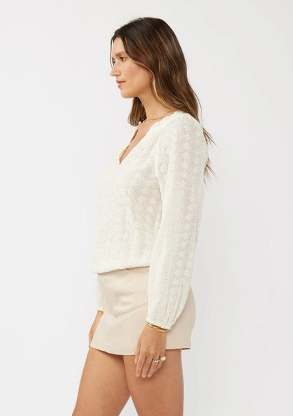 The Ella Embroidered Eyelet Blouse
