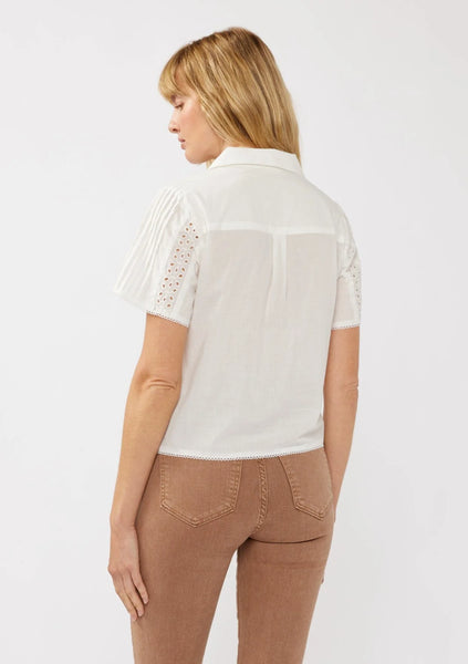 The Kamilla Eyelet Crop Button Down