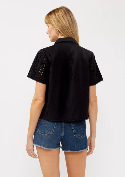 The Kamilla Eyelet Crop Button Down