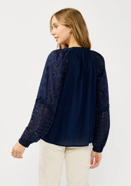 The Ella Embroidered Eyelet Blouse