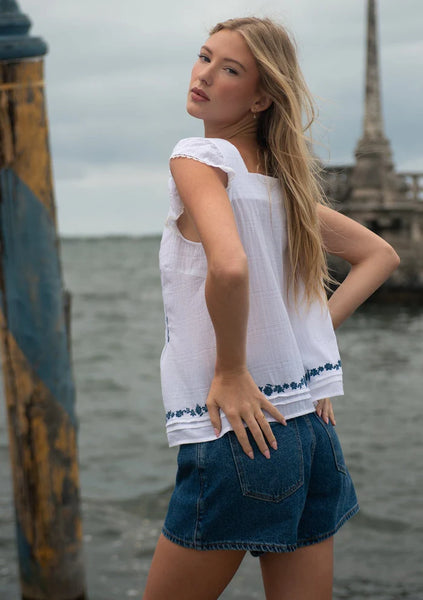 The Capitola Beach Embroidered Top